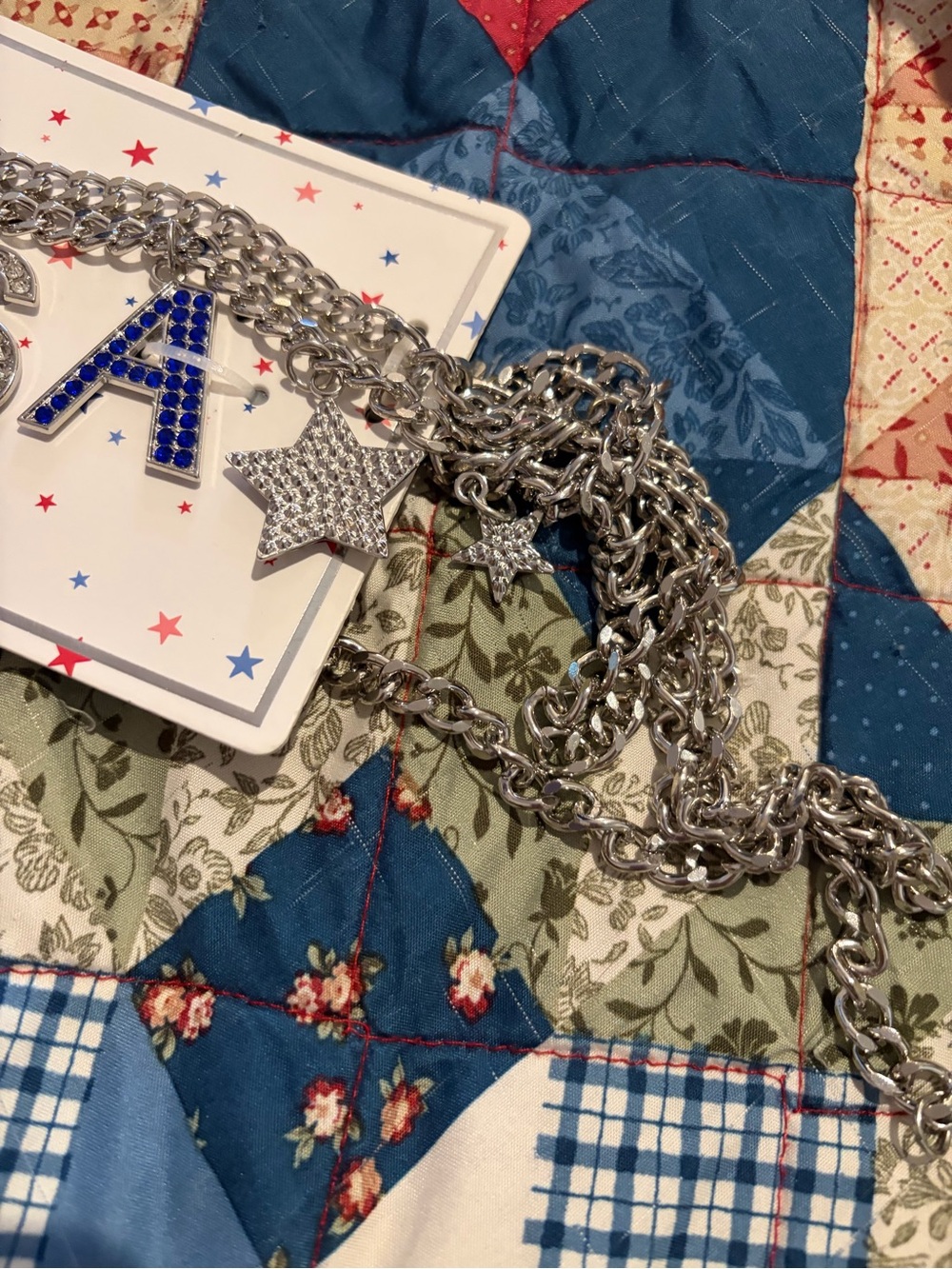 USA Rhinestone Chain BELT - Picture 3 of 5